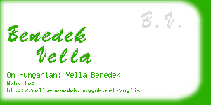 benedek vella business card